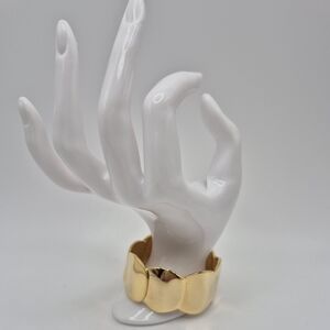 Elegant Gold Bracelet.  Contemporary Modern & Simple!  Accentuates Your Gold!